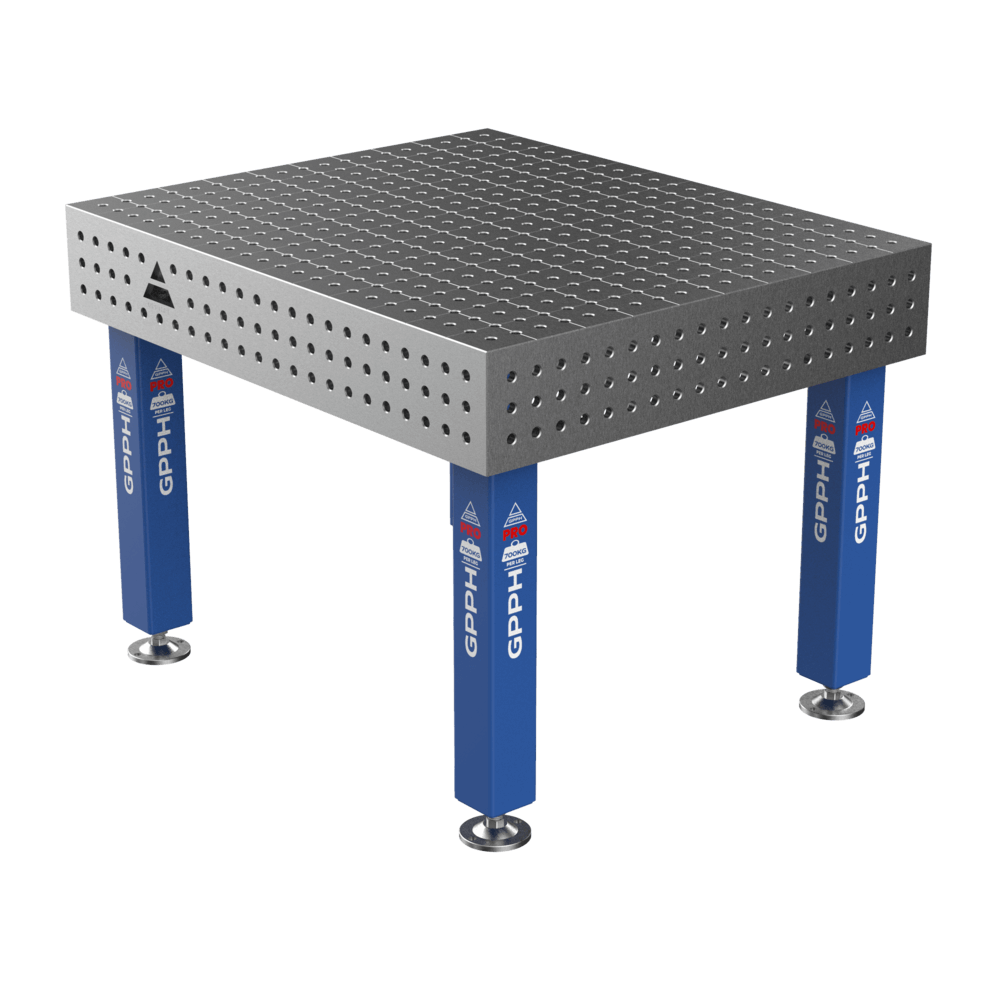 Masă de sudură PRO Dimensiuni - 1200x1000 mm, Plasă - 50x50 mm, Sistem - Φ16, Picioare - Pe picioare