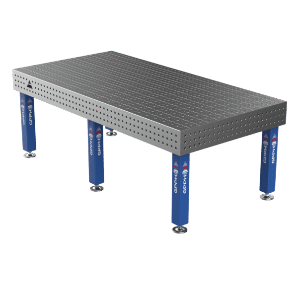 Stół Spawalniczy PRO na stopach 2400x1200 mm fi16 mm siatka 50x50 mm