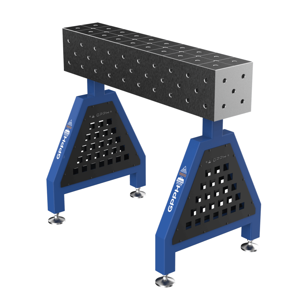 GPPH hegesztőtámasz TRESTLE PLUS lábakon 1000x200x200 mm 16 mm átmérő átlós rács