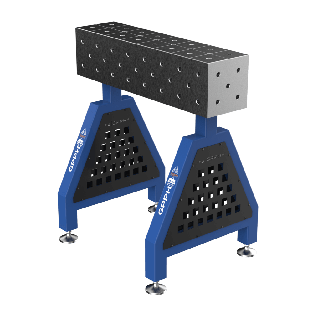 GPPH soporte de soldadura TRESTLE PLUS sobre pies 800x200x200 mm diámetro 16 mm malla diagonal