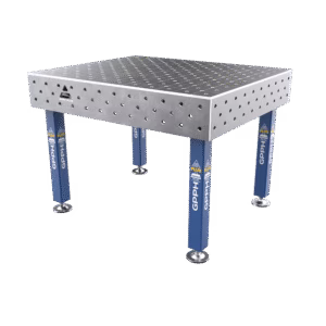 Table de soudage PLUS Taille - 1200x1000mm, Grille - diagonale, Système - Φ16, Pieds - sur pieds