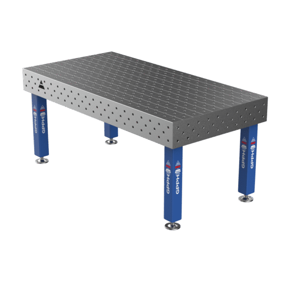 Svařovací stůl PRO System - Φ16, rozměr - 2000 x 1000 mm, nohy - na patkách, síť - DIAGONÁLNÍ