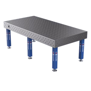 Masă de sudură PRO Sistem - Φ16, Dimensiune - 2400x1200mm, Picioare - Pe picioare, Grilă - diagonală