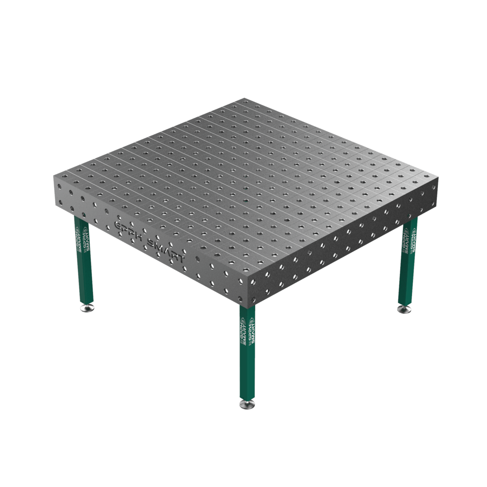 Stół Spawalniczy GPPH SMART 12 mm na stopach 1500x1480 mm fi28 mm siatka 100x100 mm