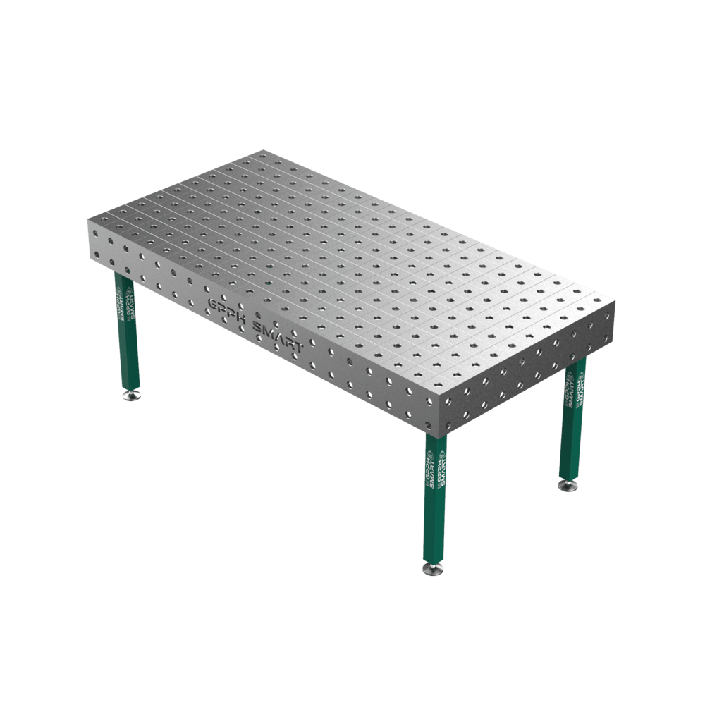 Stół Spawalniczy GPPH SMART 12 mm na stopach 2000x1000 mm fi28 mm siatka 100x100 mm