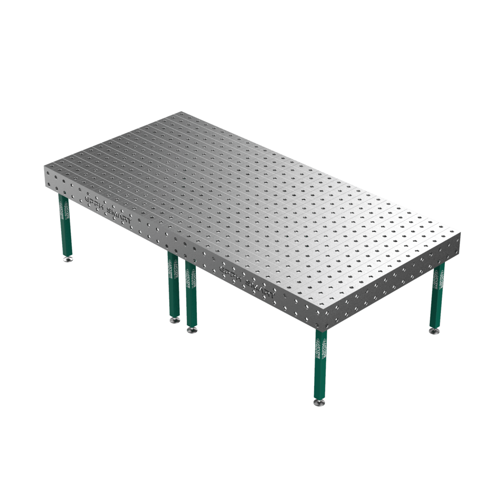 Stół Spawalniczy GPPH SMART 12 mm na stopach 3000x1480 mm fi28 mm siatka 100x100 mm