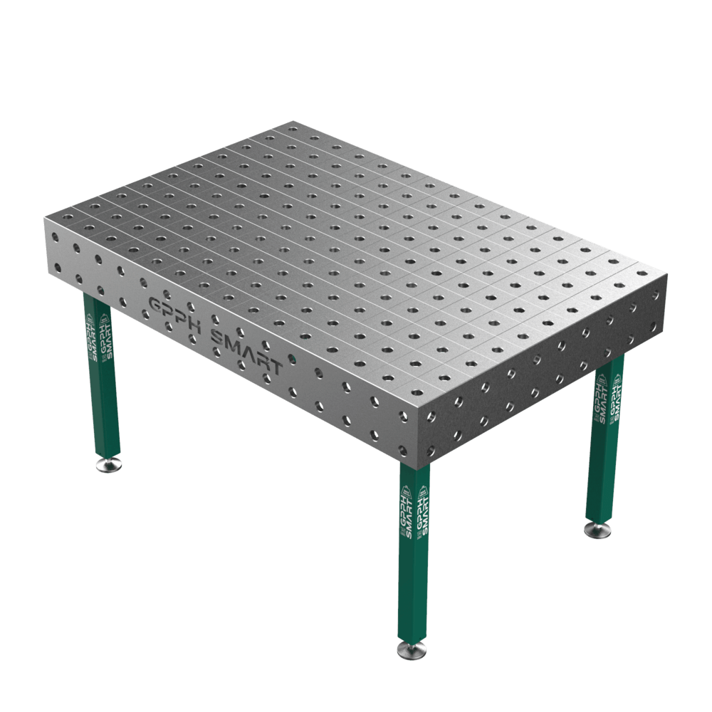 Stół Spawalniczy GPPH SMART 15 mm na stopach 1500x1000 mm fi28 mm siatka 100x100 mm