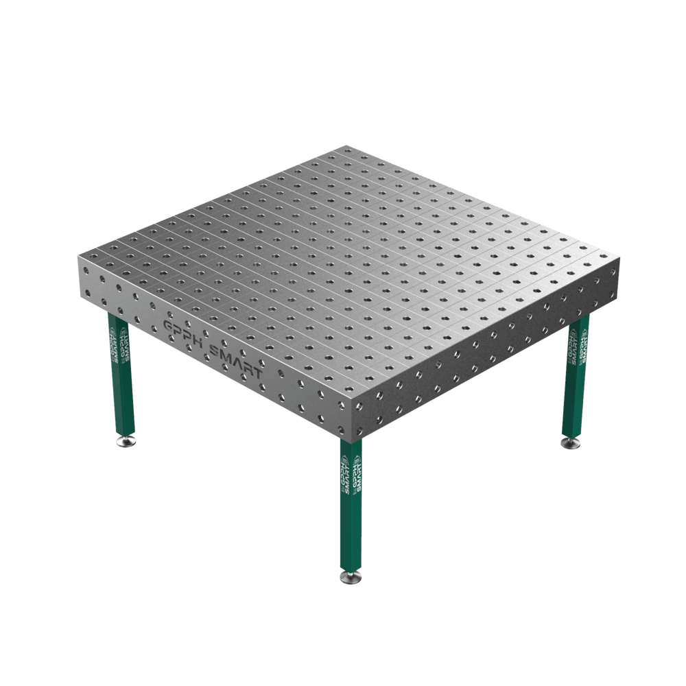 Stół Spawalniczy GPPH SMART 15 mm na stopach 1500x1480 mm fi28 mm siatka 100x100 mm