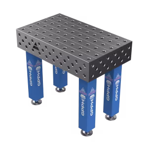 Welding table EXPERT Size - 1000x600mm, Grid - 100x100mm, System - Φ28, Legs - on feet
