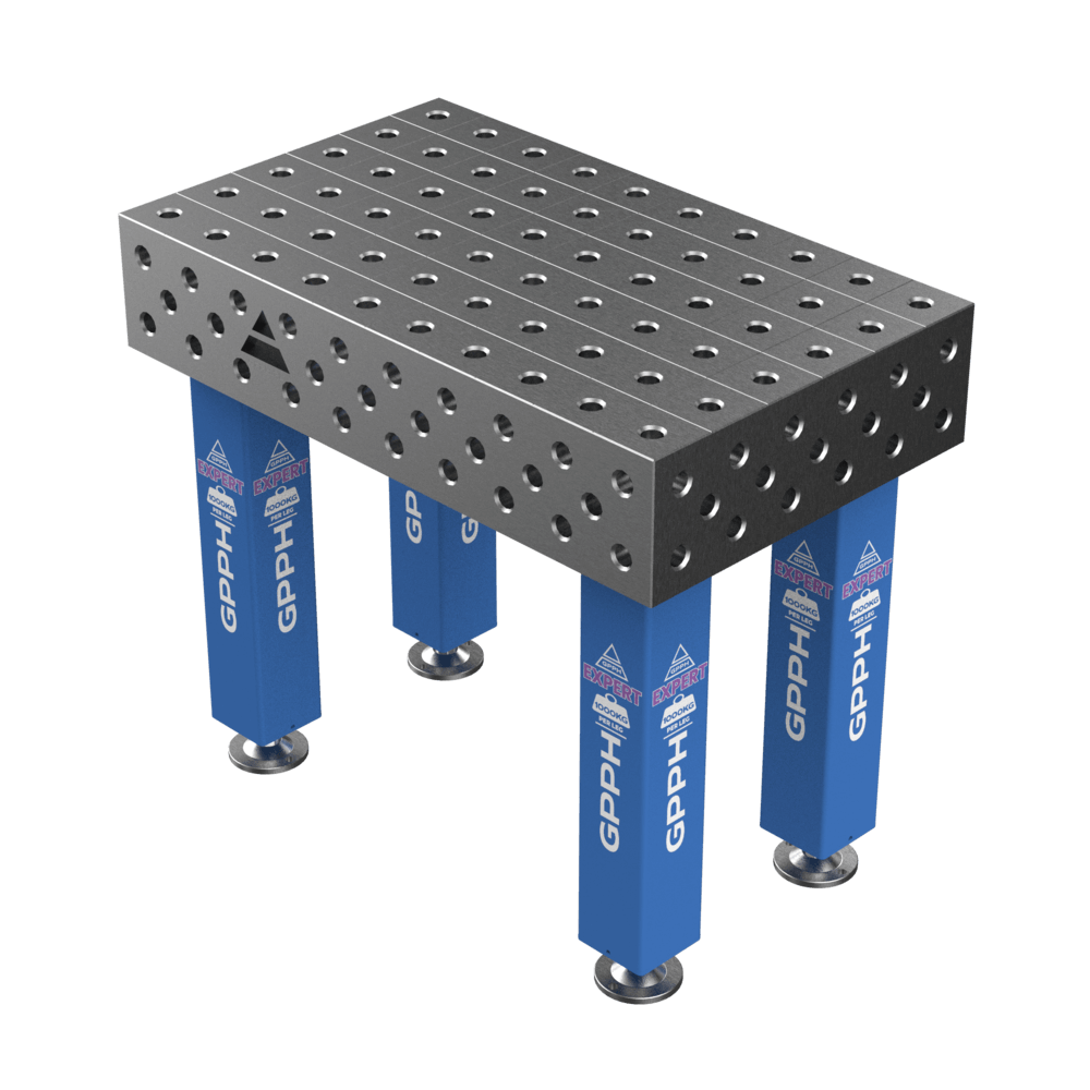 Stół Spawalniczy EXPERT na stopach 1000x600 mm fi28 mm siatka 100x100 mm