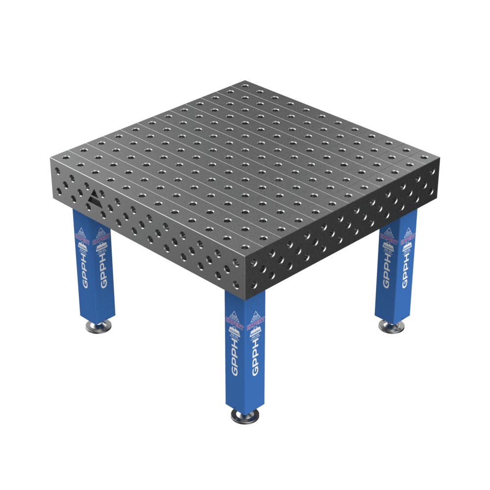 Stół Spawalniczy EXPERT na stopach 1200x1200 mm fi28 mm siatka 100x100 mm