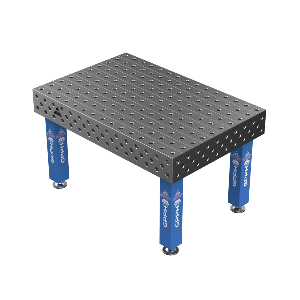 Stół Spawalniczy EXPERT na stopach 1500x1000 mm fi28 mm siatka 100x100 mm