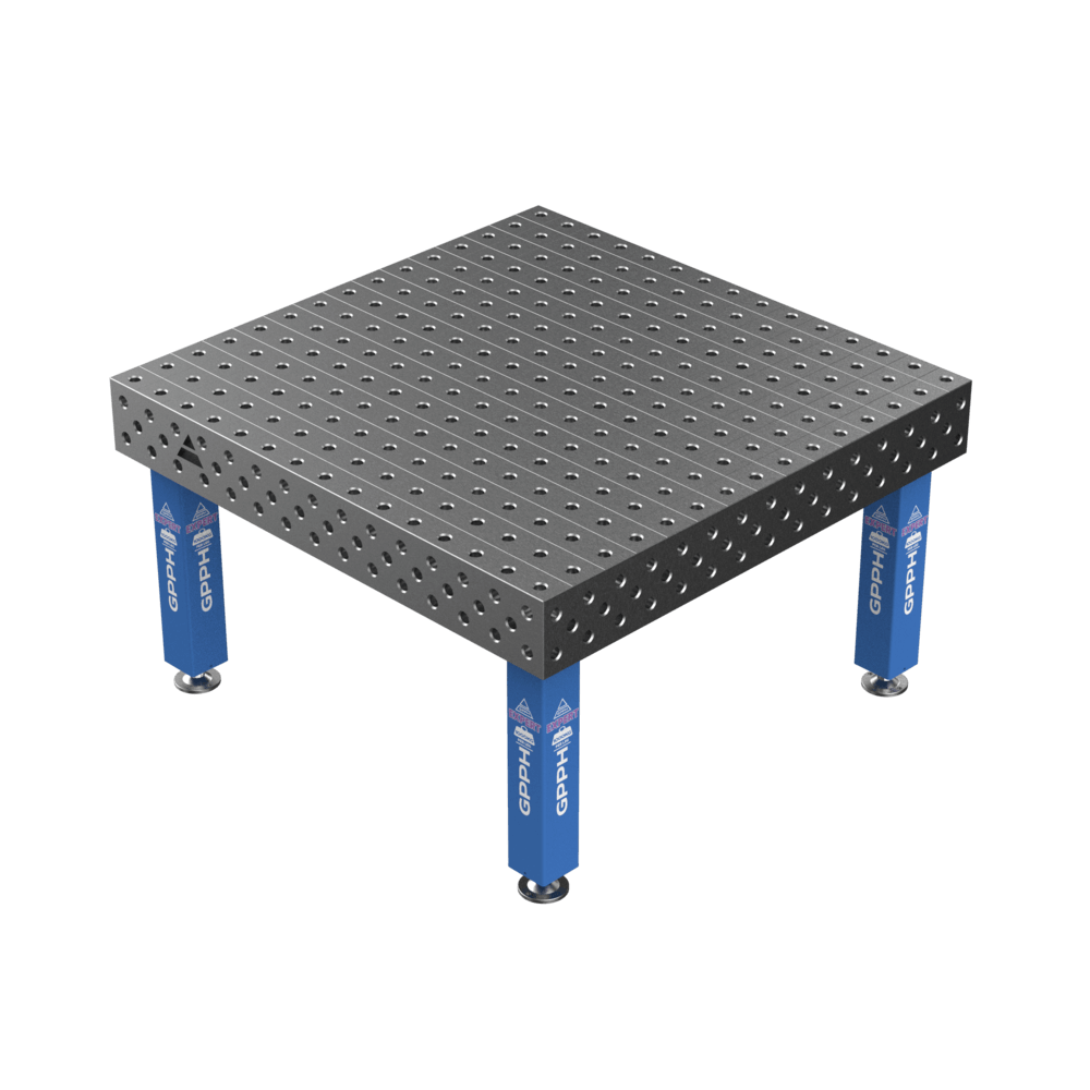 Stół Spawalniczy EXPERT na stopach 1500x1480 mm fi28 mm siatka 100x100 mm