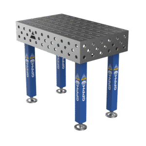 Lastafel PLUS Afmeting - 1000x600mm, Raster - 100x100mm, Systeem - Φ28, Poten - Op voeten