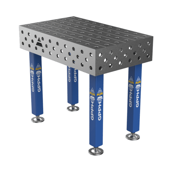 Stół Spawalniczy PLUS Rozmiar - 1000x600mm, Siatka - 100x100mm, System - Φ28, Nogi - Na stopach