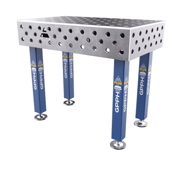 Stół Spawalniczy PLUS Rozmiar – 1000x600mm, Siatka – 100x100mm, System – Φ28, Nogi – Na stopach