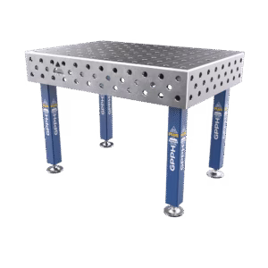 Table de soudage PLUS Dimensions : 1200 x 800 mm, grille : 100 x 100 mm, système : Φ28, pieds : sur patins
