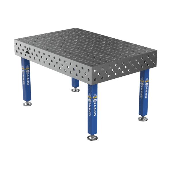 Stół Spawalniczy PLUS Siatka - 100x100mm, System - Φ28, Rozmiar - 1500x1000mm, Nogi - Na stopach