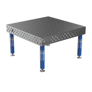 Table de soudage PLUS Grille - 100x100 mm, Système - Φ28, Dimensions - 1500x1480 mm, Pieds - Sur patins