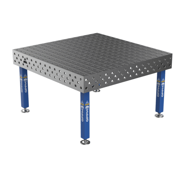 Stół Spawalniczy PLUS Siatka - 100x100mm, System - Φ28, Rozmiar - 1500x1480mm, Nogi - Na stopach