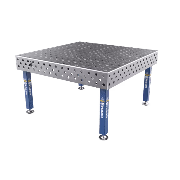 Welding Table PLUS Grid - 100x100mm, System - Φ28, Size - 1500x1480mm, Legs - With legs on feet
