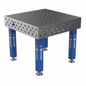Stół Spawalniczy PRO na stopach 1000x1000 mm fi28 mm siatka 100x100 mm