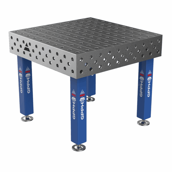 Stół Spawalniczy PRO na stopach 1000x1000 mm fi28 mm siatka 100x100 mm