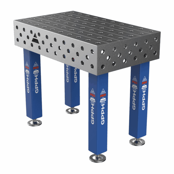 Stół Spawalniczy PRO na stopach 1000x600 mm fi28 mm siatka 100x100 mm