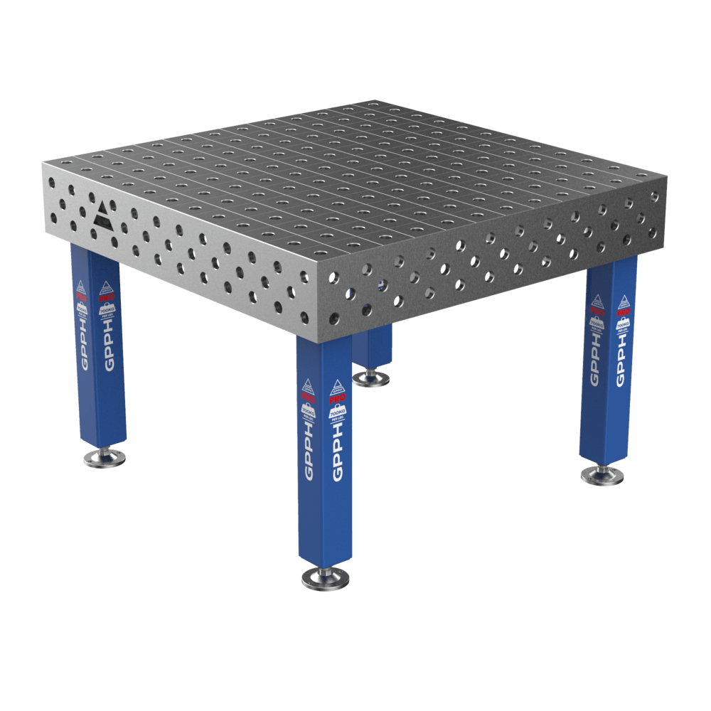 Stół Spawalniczy PRO na stopach 1200x1200 mm fi28 mm siatka 100x100 mm