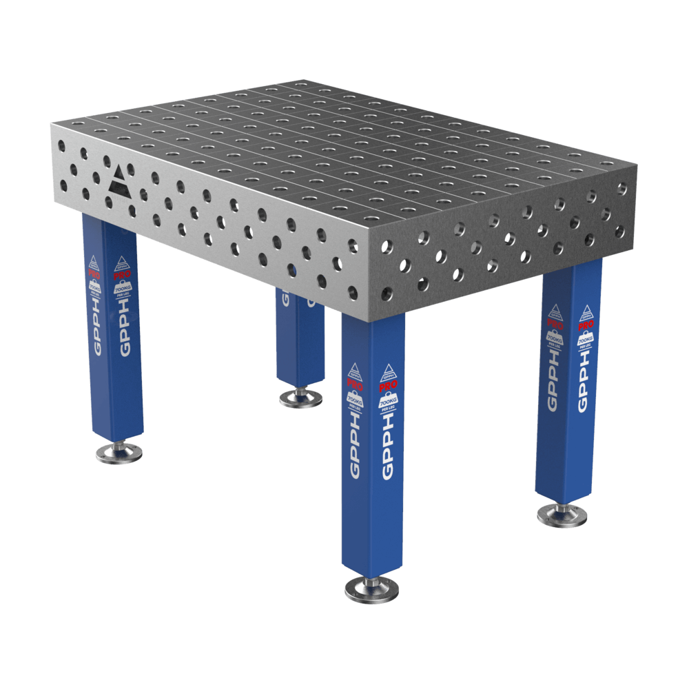 Stół Spawalniczy PRO na stopach 1200x800 mm fi28 mm siatka 100x100 mm