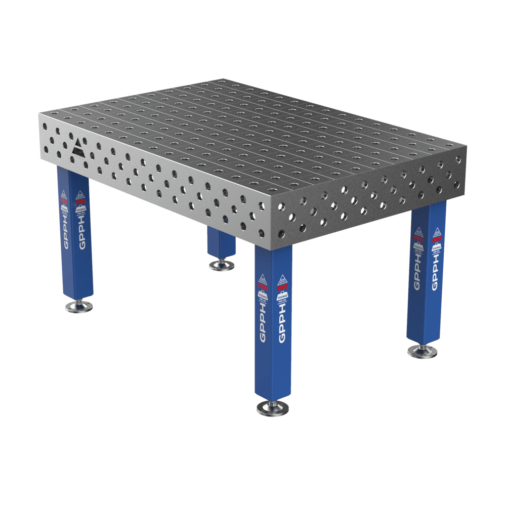 Stół Spawalniczy PRO na stopach 1500x1000 mm fi28 mm siatka 100x100 mm