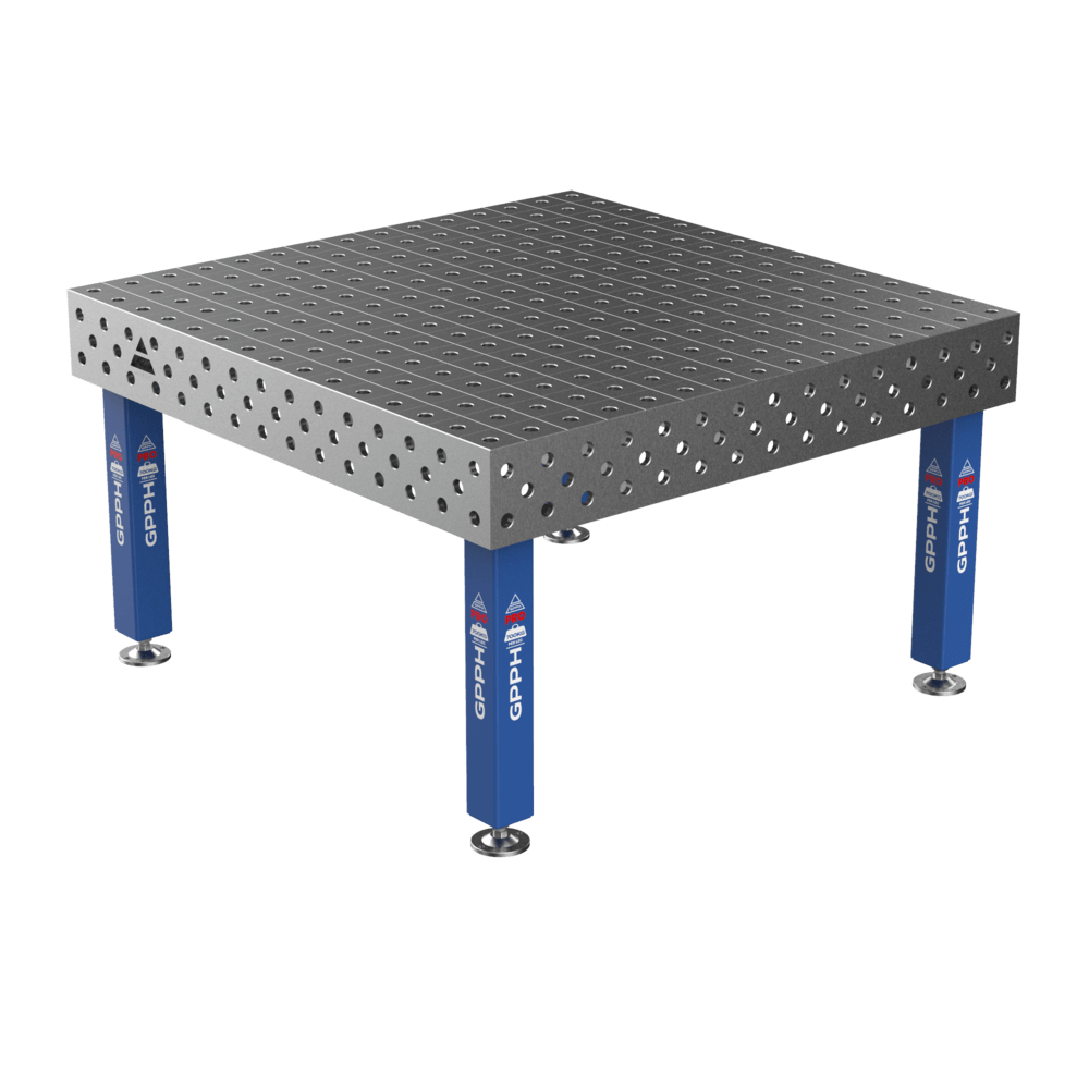 Stół Spawalniczy PRO na stopach 1500x1480 mm fi28 mm siatka 100x100 mm