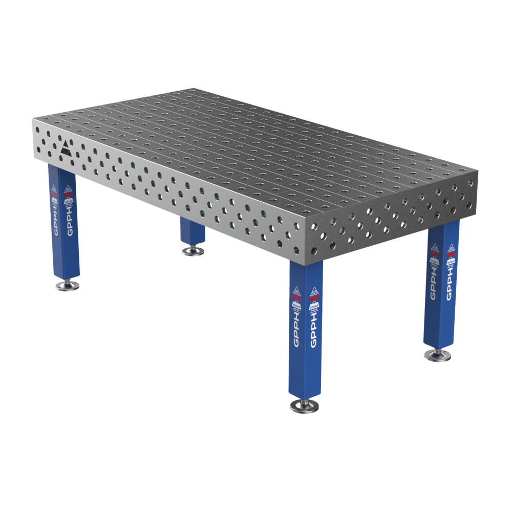Stół Spawalniczy PRO na stopach 2000x1000 mm fi28 mm siatka 100x100 mm