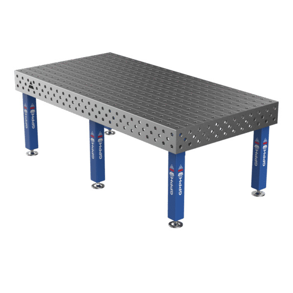 Stół Spawalniczy PRO na stopach 2400x1200 mm fi28 mm siatka 100x100 mm