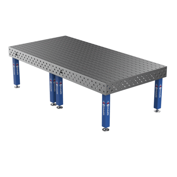 Stół Spawalniczy PRO na stopach 3000x1480 mm fi28 mm siatka 100x100 mm