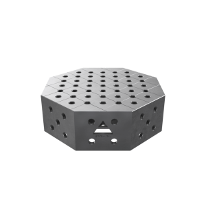 Mesa de soldadura octogonal OCT con tablero PRO 600x600 mm fi28 mm rejilla diagonal