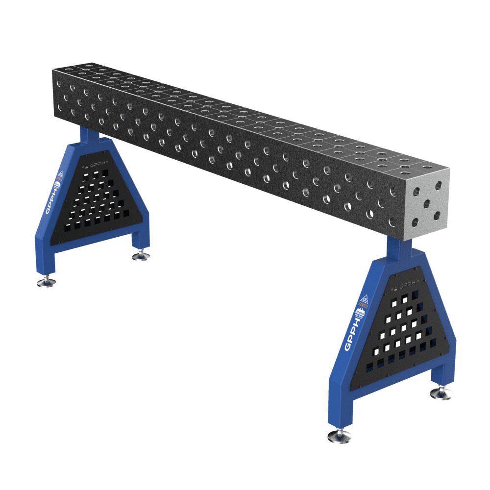 Soporte de soldadura TRESTLE EXPERT sobre pies 2000x200x200 mm fi 28 mm malla diagonal
