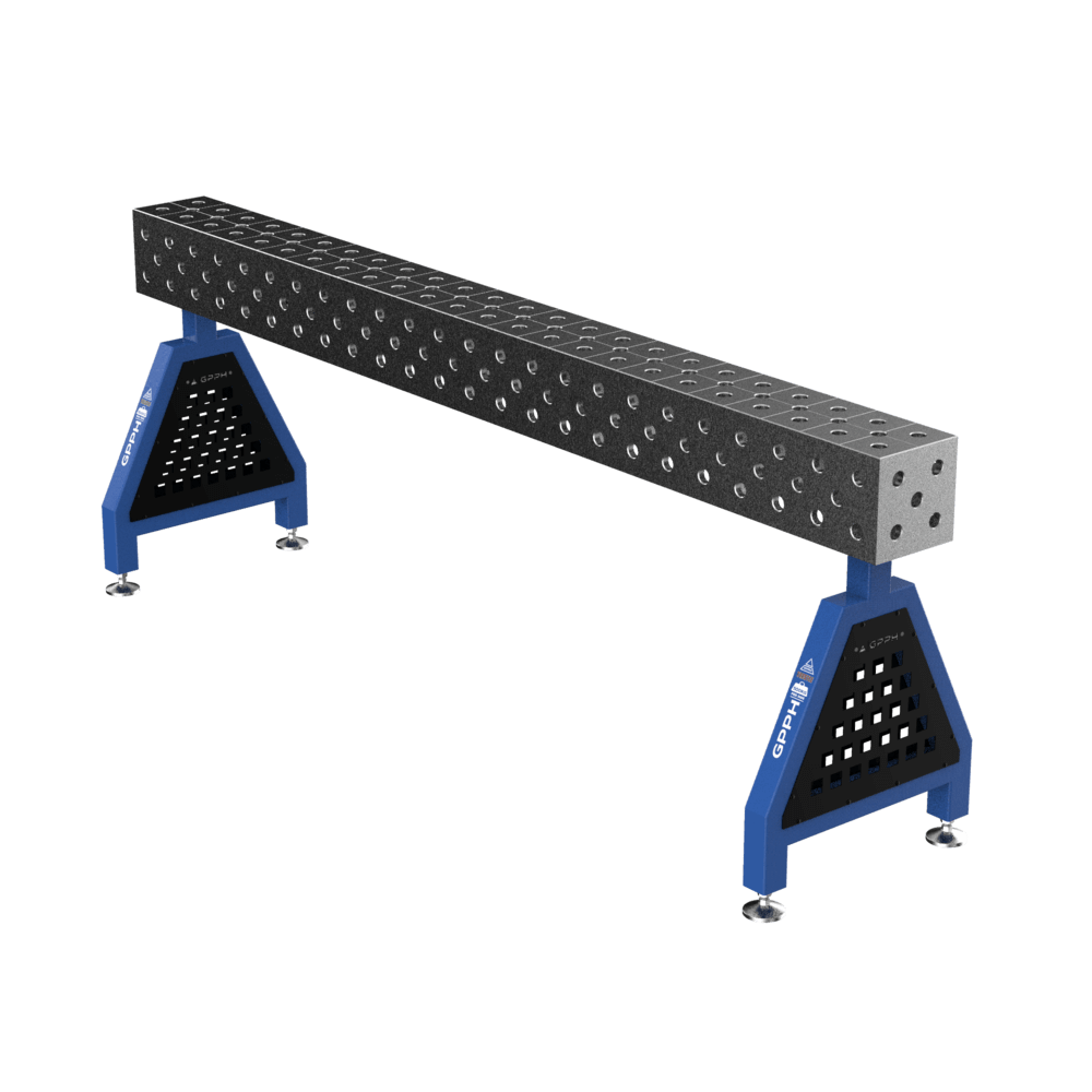 Soporte de soldadura TRESTLE EXPERT sobre pies 2400x200x200 mm fi 28 mm malla diagonal