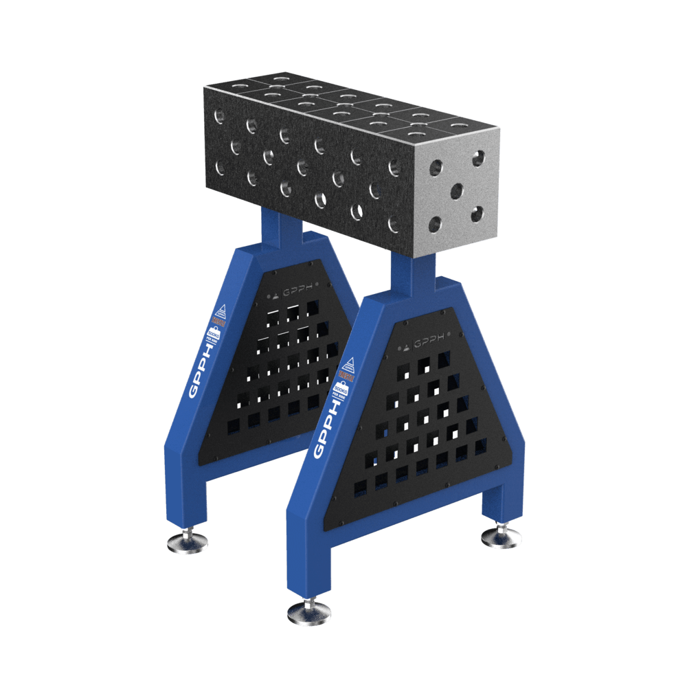 Welding support TRESTLE EXPERT on feet 600x200x200 mm Ø28 mm diagonal grid