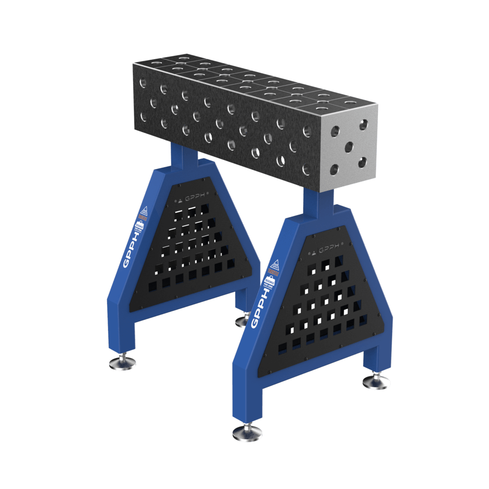 Podpora spawalnicza TRESTLE PLUS na stopach 800x200x200 mm fi 28 mm siatka diagonalna