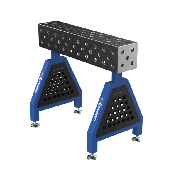 Podpora spawalnicza TRESTLE PRO na stopach 1000x200x200 mm fi 28 mm siatka diagonalna