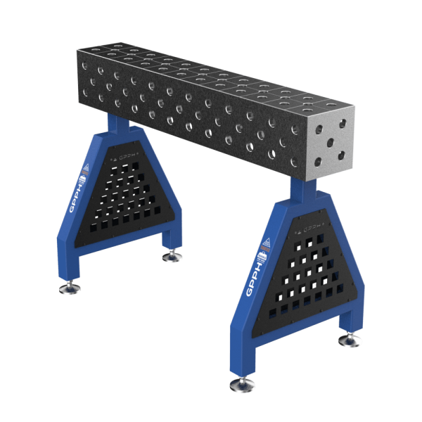 Podpora spawalnicza TRESTLE PRO na stopach 1200x200x200 mm fi 28 mm siatka diagonalna