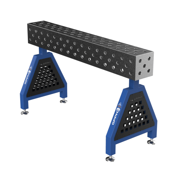Podpora spawalnicza TRESTLE PRO na stopach 1500x200x200 mm fi 28 mm siatka diagonalna