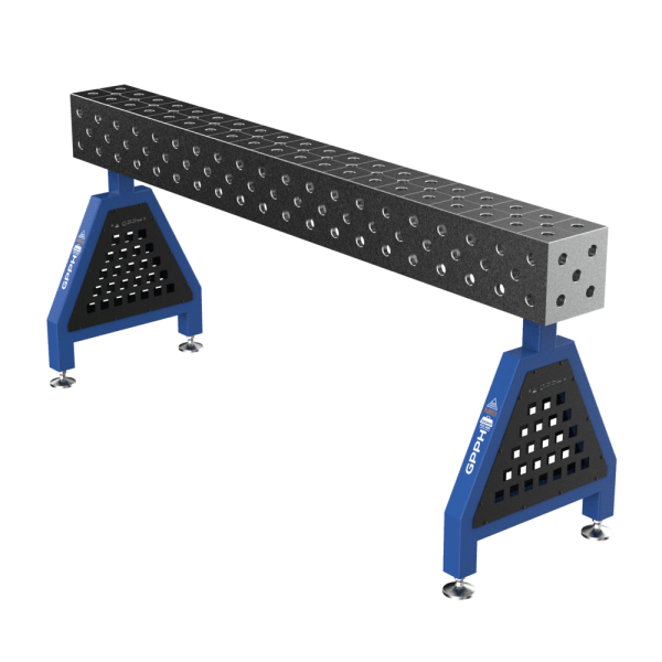 Podpora spawalnicza TRESTLE PRO na stopach 2000x200x200 mm fi 28 mm siatka diagonalna