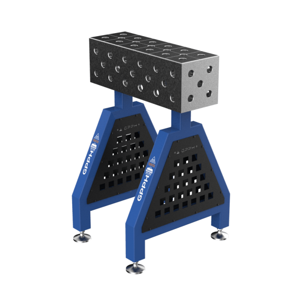 Podpora spawalnicza TRESTLE PRO na stopach 600x200x200 mm fi 28 mm siatka diagonalna