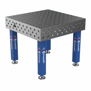 Welding Table PRO Size - 1000x1000mm, System - Φ28, Legs - On feet, Grid - DIAGONAL