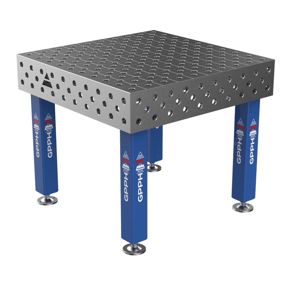 Welding Table PRO Size - 1000x1000mm, System - Φ28, Legs - On feet, Grid - DIAGONAL