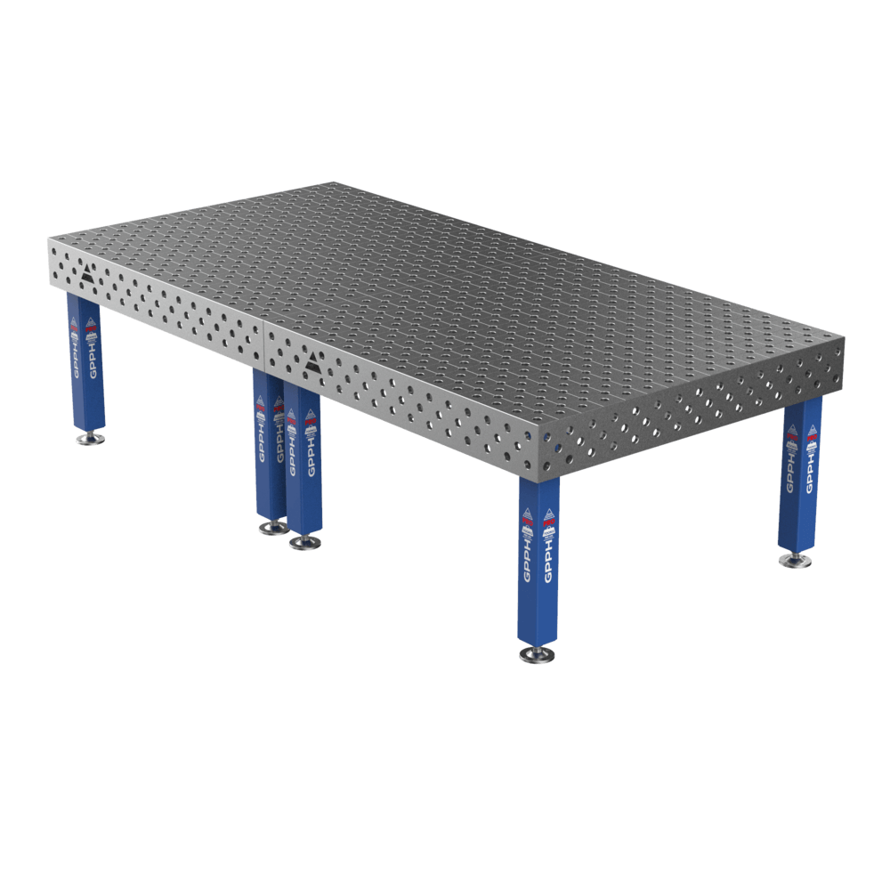 GPPH Mesa de Soldadura PRO con patas 3000x1480 mm fi28 mm rejilla diagonal