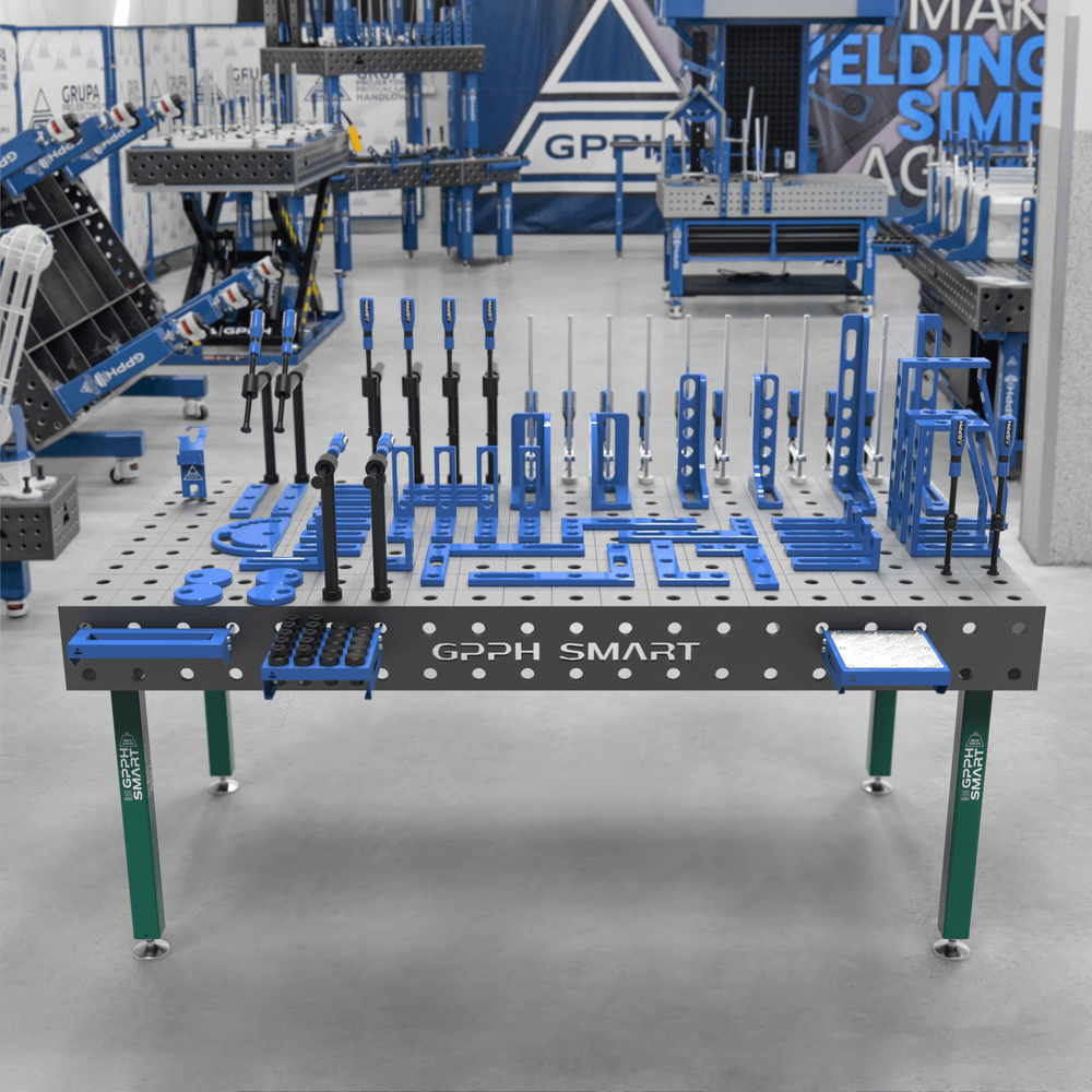 GPPH SMART 12 welding table φ28 100x100mm 2000x1000mm on legs + Tool kit L