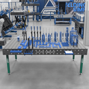 GPPH SMART 12 welding table, φ28, 100x100 mm, 2400x1200 mm, on legs + tool kit L